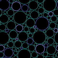 Seamless Neon Bubbles
