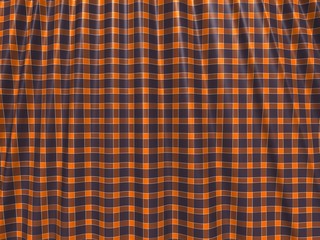 Crumpled orange and blue cloth