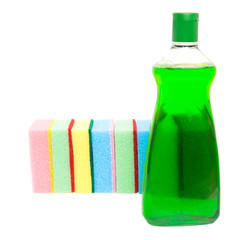 Cleaning Detergent and Sponge