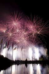 Celebration with fireworks show