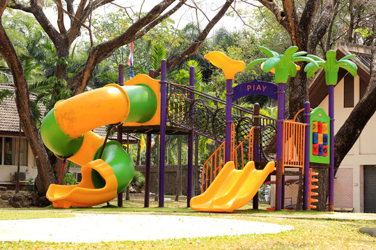 Colorful slider play ground