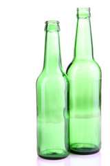 Glass bottles isolated on white