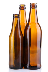 Glass bottles isolated on white