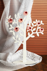 Decorative tree with decorative hearts,