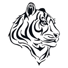 tiger head tattoo vector