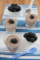 Chia Pudding mit Brombeeren