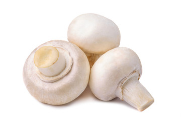 Fresh shampignons isolated on white