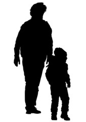 Father and little son