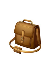 A brown shoulder bag