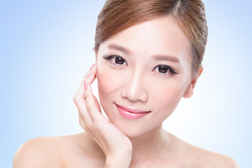 Obraz premium attractive skin care woman face