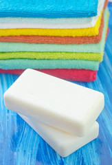 soap and towels