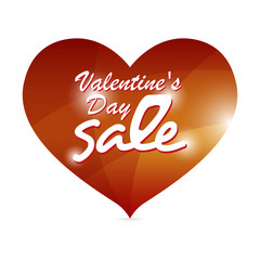 Valentine red heart banner