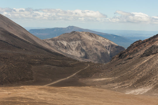 volcanic valley in Tongariro National Park