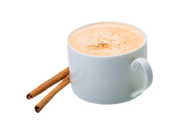 Obraz na płótnie Canvas Coffee cup with cinnamon