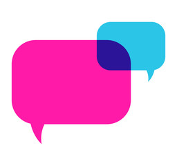 The pair of rectangle speech bubbles