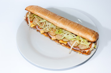 sandwich isolated on white background