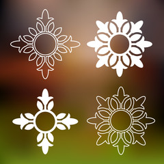 Abstract floral design elements