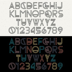 Alphabet letters and numbers