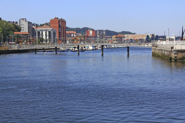 general view of the city of Aviles in Spain