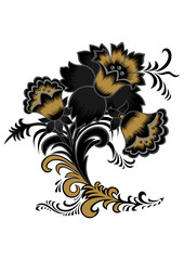 Abstract floral branch