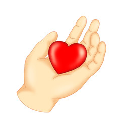 Fototapeta premium mano con il cuore