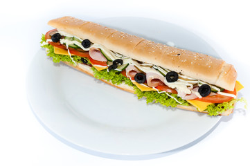 sandwich isolated on white background