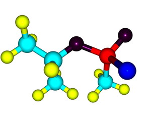 Molecular structure of sarin on white