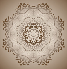 Ornamental round lace pattern