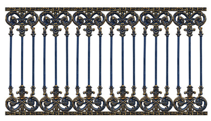 Alloy steel gate pattern on white backround
