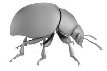 realistic 3d render of potato beetle