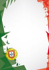 background origami of Portugal