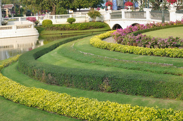Beautiful public garden in Thailand