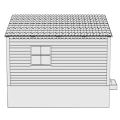 cartoon image of garden shack