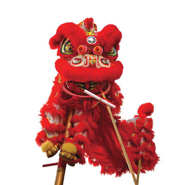 Chinese Lion Costume Used During Chinese New Year Celebration