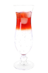 Glass of cocktail isolated on white