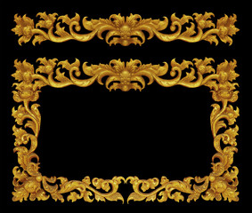 Ornament frame of gold plated vintage floral ,victorian Style