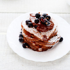 summer chocolate pancakes
