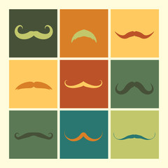 Set of mustaches