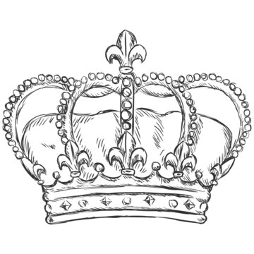vector sketch illustration - royal crown