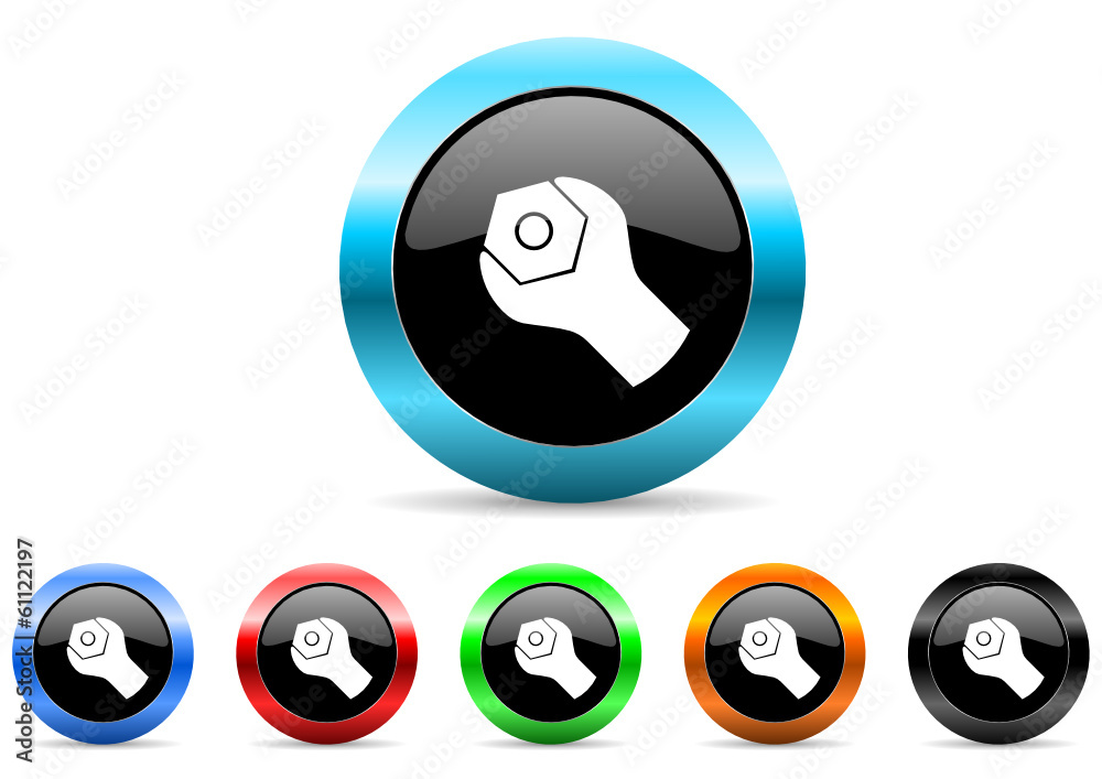 Poster tool icon vector set