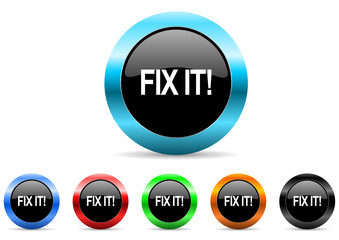 fix it icon vector set