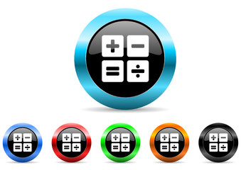 calculator icon vector set