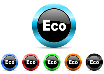 eco icon vector set