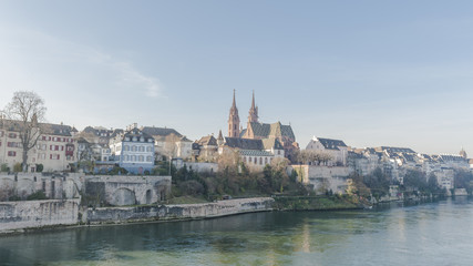 Fototapeta na wymiar Bazylea, Stare Miasto, Ren, Münster, Nadrenia, Kościół, Szwajcaria