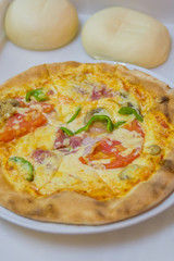 pizza at the restaurant