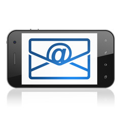Finance concept: Email on smartphone