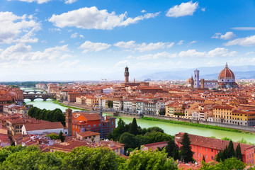 Arno rivier en Florence panorama