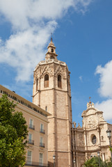 Fototapeta premium Valencia, Spain - facade of the Cathedral Church