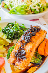 Steak salmon