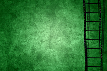 Naklejka premium Film, Filmstreifen, Foto, Hintergrund Grün